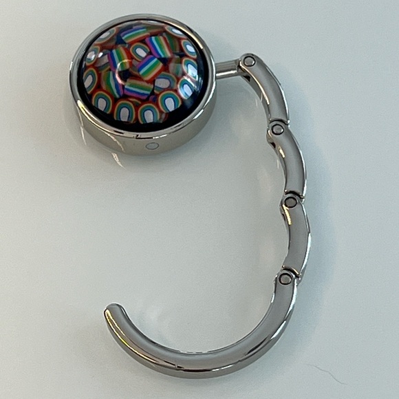 Foldable Bag Hook/Purse Hanger - Rainbows - Candy - Fits Most Tables - Picture 4 of 7